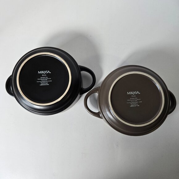 Lot Of 2 MIkasa, Ella  Stoneware Soup Bowls/Cups. - Picture 3 of 6